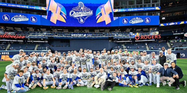 TORONTO, ONTARIO - NOVEMBER 2: World Series Game 7 between the Los Angeles Dodgers and Toronto Blue Jays at Rogers Centre on Sunday, November 2, 2025 in Toronto, Ontario. (Jon SooHoo/Los Angeles Dodgers)